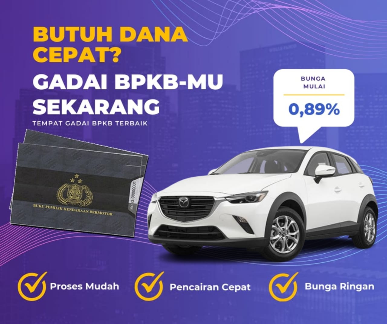 Pinjaman Dana Jaminan Bpkb Mobil Mazda Cx-3 Dapat Pinjaman Berapa? Seperti Ini Simulasinya